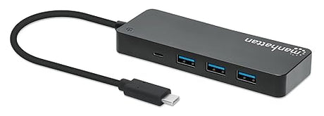 Manhattan 7-Port USB C 3.0 Hub Splitter – USB 3.2 Gen Type-C Ports, 5 Gbps Data Transfer Speeds–Compatible with Laptop, PC, MacBook, Mac Pro, Surface Pro, Flash Drive and More–3 Yr Mfg Warranty-168410