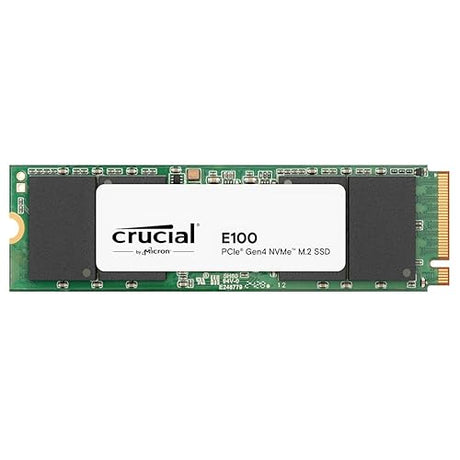 Crucial E100 2TB M.2 NVMe PCIe Gen4 Internal SSD, Up to 5,000MB/s, Laptop & Desktop Compatible - CT2000E100SSD8