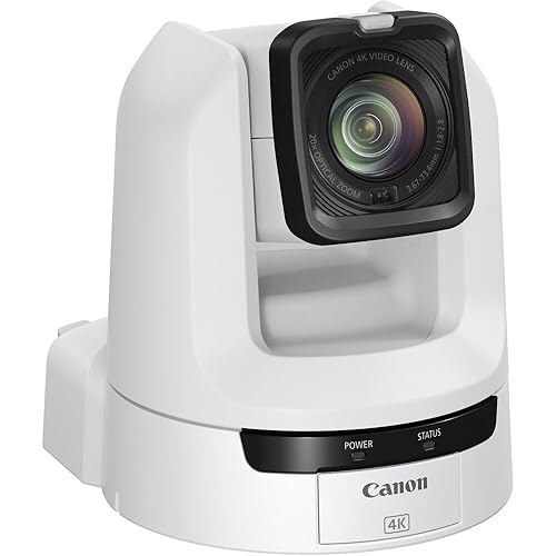 Canon CR-N300 Pro PTZ Camera WH 20x Optical Zoom lens, 1 2/3” 4k 30p Hybrid AF Sensor, 3G-SDI, HDMI, IP, USB Video Out, NDI HX2, SRT-Church, Live Events, Streaming Conference, Classroom, Esport, Vlogs Canon CR-N300 (WH)