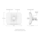 Ubiquiti LBE-5AC-GEN2-US LiteBeam Wireless Bridge 100Mb LAN, GigE, AirMax AC, White