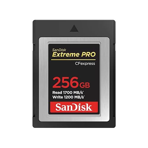 SanDisk Extreme PRO 256GB CFexpress Type-B Memory Card, 1700MB/s Read, 1200MB/s Write
