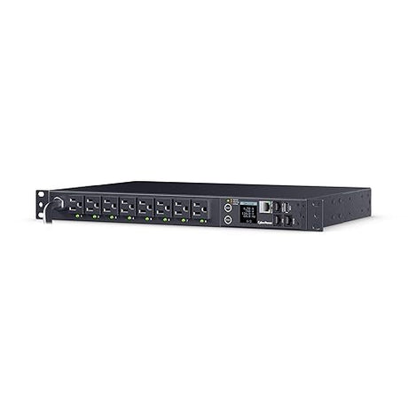 CyberPower PDU41021 Switched PDU, 100-120V, 15A (Derated to 12A), 16 Outlets, 1U Rackmount, 12 Foot Power Cord