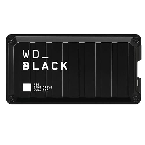 WD_Black 4TB P50-Game Drive Portable External Solid State Drive SSD, Compatible with-Playstation-Xbox, PC, & Mac, Up to 2,000 MB/s - WDBA3S0040BBK-WESN