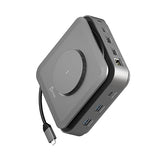 j5create USB-C Dock Dual 4K HDMI - Supports Dual Extended 4K Display for Windows and M1/M2/M3 MacBook, Built-in 15W Magnetic Wireless Charger, USB-A x 2, USB-C x 2, Gigabit ethernet (JCD3199)