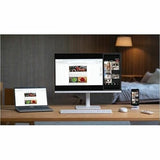 MSI Modern MD27UPSW 27-inch IPS 3840 x 2160 (UHD) Smart Monitor, 60 Hz, Adaptive-Synch, HDR Ready, HDMI, DisplayPort, USBC 65W Power Delivery, VESA Mountable, Height Adjustable, Speaker, White