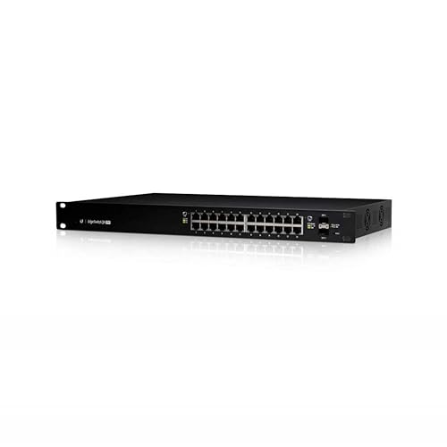 Ubiquiti Networks EdgeSwitch 24 250W (ES-24-250W) Managed PoE+ Gigabit Switch with SFP,Black