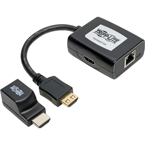 Tripp Lite HDMI Over Cat5 Cat6 Extender Kit, Power Over Cable, Transmitter Receiver 100' 1080p at 60Hz TAA (B126-1P1M-U-POC) HDMI + Power over Cable (Compact)