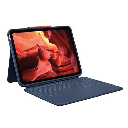 Logitech 920011133 Rugged Combo 4 Keyboard Case for iPad (10th Generation) - Keyboard and Folio case - Classic Blue