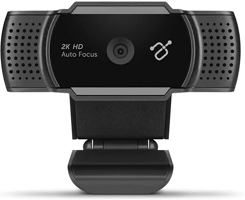 Aluratek 2K Ultra HD Webcam with Auto Focus (AWC2KF), Black