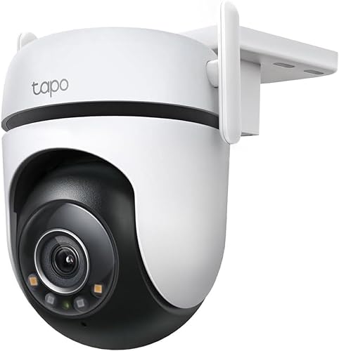TP-Link Tapo 2K QHD Pan/Tilt Outdoor Wired Security Wi-Fi Camera, 360° Visual Coverage, Starlight Full-Color Night Vision Up to 98ft, Person/Pet/Venicle Detection,Physical Privacy Mode(Tapo C520WS) 2K QHD w/Starlight Sensor, Pan/Tilt
