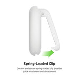 Belkin Apple AirTag Secure Holder with Clip - AirTag Holder - Durable Scratch Resistant AirTag Case - Apple Air Tag Case with Spring Loaded Clip - Attach to Backpack, Clothing, and Luggage - White