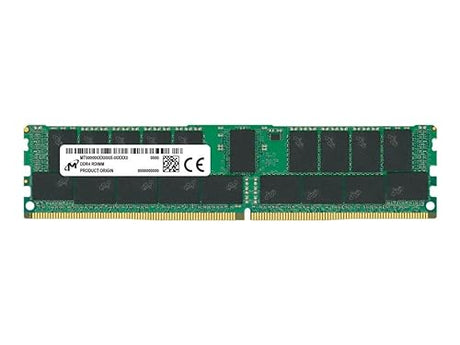 Micron 32GB DDR4 SDRAM Memory Module - 32 GB - DDR4-3200/PC4-25600 DDR4 SDRAM - 3200 MHz Dual-Rank Memory - CL22-1.20 V - ECC - Registered - 288-pin - DIMM