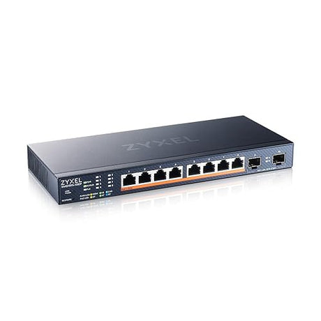 Zyxel 8-Port Multi-Gig 2.5G PoE Switch | Cloud/Smart Managed | 8X PoE++ 130W | 2X 10G SFP+ | Desktop or Wall Mount | Ethernet Network Splitter Hub [XMG1915-10EP]