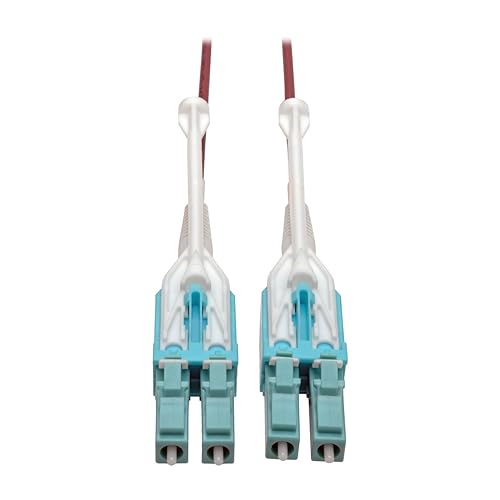 Tripp Lite N821-05M-MG-T 10G Duplex Multimode 50/125 OM4 LSZH Fiber Optic Cable (LC/LC), Push/Pull Tabs, Magenta, 5 M