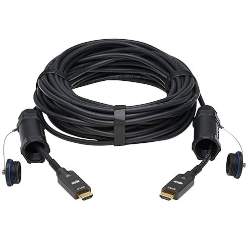 Tripp Lite HDMI Fiber Active Optical Cable Armored Hooded 4K 60Hz M/M 50M (P568FA-50M-W)