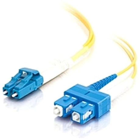 C2G/Cables to Go 28523 LC-SC 9/125 OS1 Duplex Single-Mode PVC Fiber Optic Cable (10 Meters, Yellow)