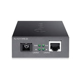 TP-Link TL-FC111PB-20 | 10/100 Mbps WDM SFP to RJ45 Fiber to Ethernet Media Converter with 1-Port PoE | 10/100 Mbps RJ45 Port to 100Base-FX Single-Mode Fiber | Extend Fiber Distance Up to 20 km