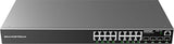 Grandstream GWN7802P | 16-Port Gigabit Ethernet Layer 2+ Managed PoE Switch 16 Port | 240W PoE Managed L2+