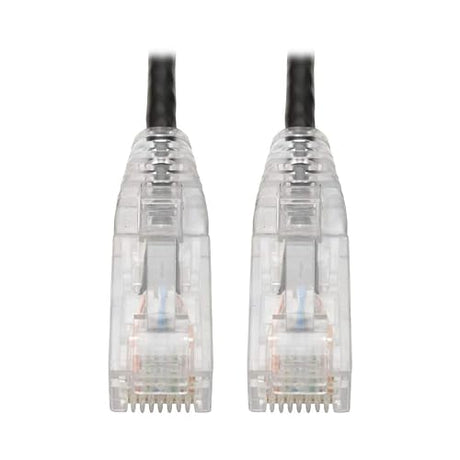 Tripp Lite Cat6 Gigabit Patch Cable Snagless RJ45 Molded Slim Black 15' (N201-S15-BK) Black 15 ft.