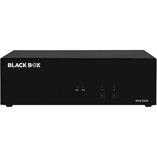 Black Box Network - KVS4-2002V - Black Box Secure KVM Switch - DisplayPort - 2 Computer(s) - 1 Local User(s) - 3840 x 2160-4 x USB - Desktop - 6 x DisplayPort - TAA Compliant