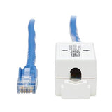 TRIPP LITE Cat6 Junction Box Cable Assembly, Unshielded Ethernet Extension Network Cable, Surface Mount, PoE+, RJ45/110 Punchdown, 18 in, Blue (N237-P18N-WHSH)