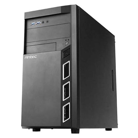 Antec Value Solution Series VSK3000 Elite Mid-Tower PC Computer Case with SGCC Steel, 335mm GPU Length, Liquid Cooling, USB 3.0x2, 120mm Fan Installed, 5.25”/3.5”/2.5” Drive Bays for M-ATX/Mini-ITX VSK Series 3000 Elite