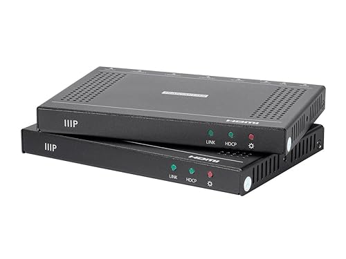 Monoprice Blackbird 4K Pro HDBaseT Extender Kit, 100m with PoH, RS232, HDCP 2.2