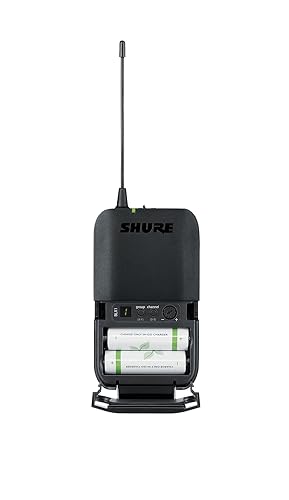 Shure BLX1 Wireless Bodypack Transmitter with On/Off Switch, Adjustable Gain Control, TQG Connector - for use with BLX Wireless Microphone Systems (Receiver Sold Separately) | H10 Band H10: 542-572 MHz