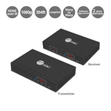 SIIG HDMI Over IP Extender Kit (1 TX & 1 RX) 1080p at 395ft (120m) - Support Many to Many Solution, H.264 Over IP, HDMI Loopout, IR Extension, RS-232 (CE-H24A11-S1)