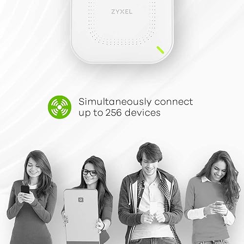 Zyxel True WiFi6 AX1800 Wireless Access Point (802.11ax Dual Band), 1,77Gbps with ODFMA and Dual 2x2 MU-MIMO Antenna, Manageable via Nebula APP/Cloud or Standalone [NWA50AX]