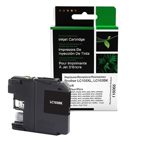 Clover Imaging Replacement High Yield Ink Cartridge Replacement for Brother LC103XL, Black