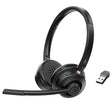 Creative Chat Wireless On-Ear Headset with Noise-Cancelling Boom Mic, USB dongle, Playback and Calls Control, Mic Mute Button for PC/Mac/Mobile Devices