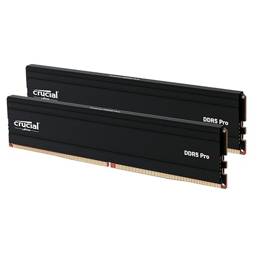 Crucial Pro RAM 32GB Kit (2x16GB) DDR5 6000MHz (or 5600MHz or 5200MHz or 4800MHz) Desktop Memory CP2K16G60C48U5 32GB Kit (2x16GB) 6000MHz