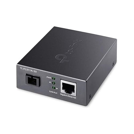 TP-Link | Gigabit WDM SFP to RJ45 Fiber Media Converter | Fiber to Ethernet Converter | 10/100/1000Mbps RJ45 Port to 1000Base-LX Single-Mode Fiber | Extend Fiber Distance Up to 20 km Tx 1550nm, Rx 1310nm, Up to 20 km Gigabit WDM Media Converter