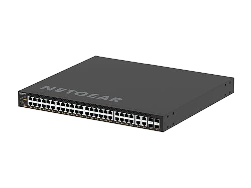 Netgear - MSM4352-100NES - NETGEAR M4350 MSM4352 52-Port 44x2.5G, 4x10G/Multi-gig PoE++ (194W Base, up to 3, 314W) and 4xSFP28 25G Managed Switch
