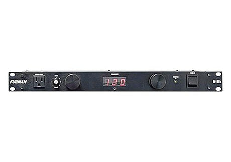 Furman M-8Dx Standard Level Power Conditioning, 15 Amp, 9 Outlets with Wall Wart Spacing, Pullout Lights, Digital Voltmeter Black