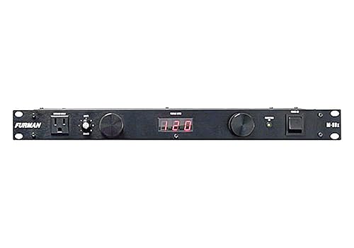 Furman M-8Dx Standard Level Power Conditioning, 15 Amp, 9 Outlets with Wall Wart Spacing, Pullout Lights, Digital Voltmeter Black