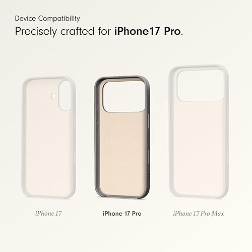 Beats iPhone 17 Pro Kickstand Case with MagSafe & Camera Control, Built in Stand & Lanyard, Matte Finish with Microfibre Lining – Granite Grey iPhone 17 Pro Kickstand Granite Grey