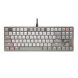 Cherry KC 500 MX LP Mechanical Low Profile Keyboard | Slim Design | White Lighting | PBT Key caps New MX LP 2.0 Switches (Gray, TKL)