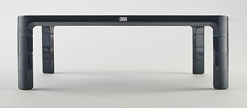 3M Adjustable Monitor Stand Riser, Holds Up to 20lbs, 13.6 Between Legs, Adjust Height from 1.7 to 5.5 MS85B