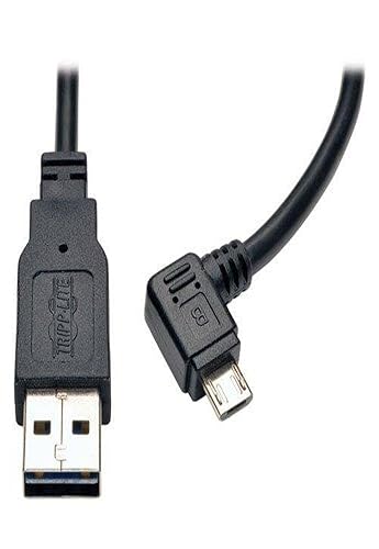 Tripp Lite Reversible USB Charge Cable A to Right Angle 5-Pin Micro B (UR05C-003-RB)