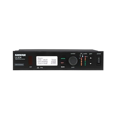 Shure ULX-D Wireless Microphone System, G50, 470-534 MHz (ULXD4 Single Channel G50 Band (470 – 534 MHz)