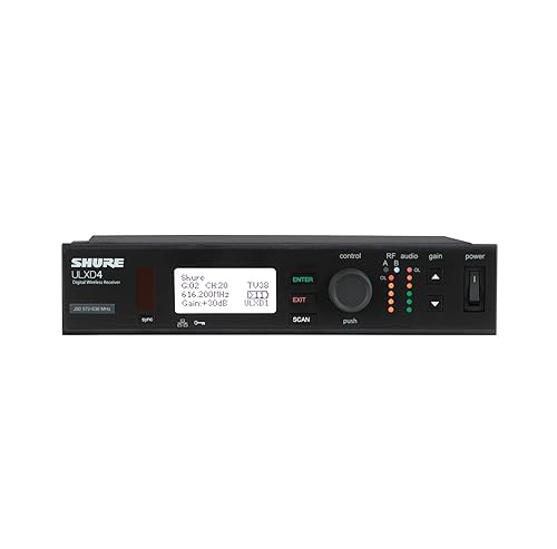 Shure ULX-D Wireless Microphone System, G50, 470-534 MHz (ULXD4 Single Channel G50 Band (470 – 534 MHz)