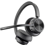 Poly Bluetooth Office Headset - Microsoft Teams Certification - Siri, Google Assistant - Stereo - USB Type C - Wired/Wireless - Bluetooth - 164 ft - 20 Hz - 20 kHz - Over-the-head - Binaural - Ear-cup