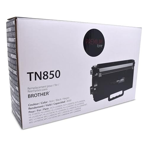 Premium Tone Replacement for Brother TN850 High Yield - Black