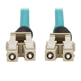 Tripp Lite 10Gb Fiber Patch Cable, Industrial Duplex Multimode 50/125 OM3 Fiber Optic, LC to LC Fiber Cable, IP68, Aqua, 5 m (16.4 ft) (N820-05M-IND)