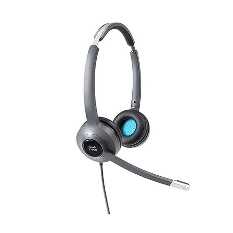 CISCO Headset 522, Wired Dual On-Ear 3.5mm Headset with USB-C Adapter, Charcoal, 2-Year Limited Liability Warranty (CP-HS-W-522-USBC)