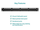 Monoprice Patch Panel (568A/B Compatible) Cat6 1U 24