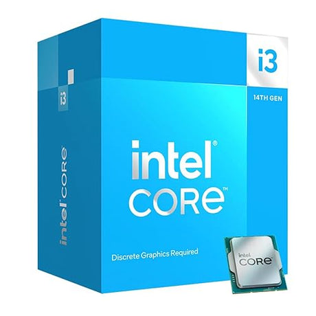 Intel Core i3-14100F Desktop Processor 4 cores (4 P-cores + 0 E-cores) up to 4.7 GHz