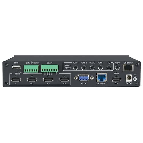 Kramer 18G 4K HDR Presentation Switcher/Scaler - 7 Inputs - HDMI & VGA - USB & Network - PC Compatible